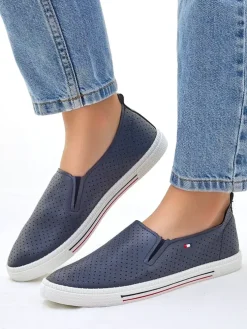 Royalfashion Ażurowe damskie półbuty slip on Vielles