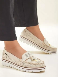 Royalfashion Ażurowe damskie mokasyny Elissas