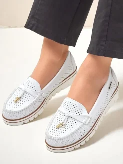 Royalfashion Ażurowe damskie mokasyny Elissas