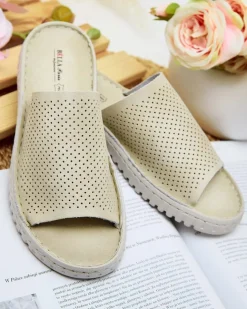 Royalfashion Ażurowe klapki damskie Ererra