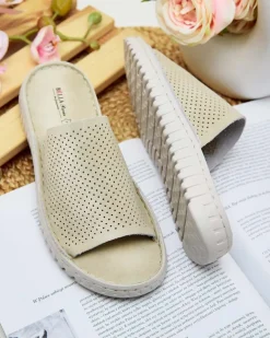 Royalfashion Ażurowe klapki damskie Ererra