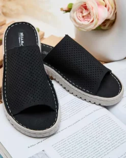 Royalfashion Ażurowe klapki damskie Ererra