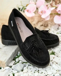 Royalfashion Ażurowe mokasyny damskie Molaffa