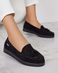 Royalfashion Ażurowe mokasyny damskie Molaffa