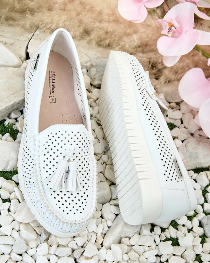 Royalfashion Ażurowe mokasyny damskie Molaffa