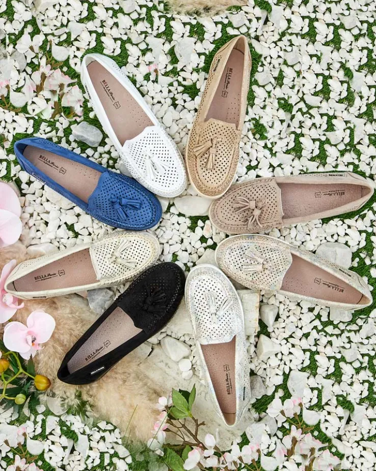 Royalfashion Ażurowe mokasyny damskie Molaffa