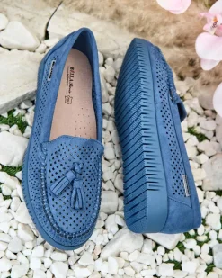 Royalfashion Ażurowe mokasyny damskie Molaffa