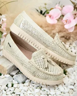 Royalfashion Ażurowe mokasyny damskie Molaffa