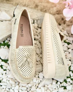 Royalfashion Ażurowe mokasyny damskie Molaffa