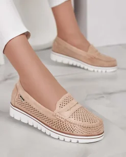 Royalfashion Ażurowe mokasyny damskie Leteller