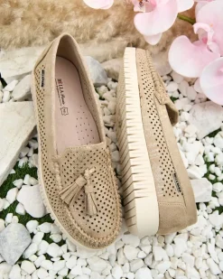 Royalfashion Ażurowe mokasyny damskie Molaffa