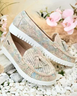 Royalfashion Ażurowe mokasyny damskie Molaffa