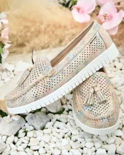 Royalfashion Ażurowe mokasyny damskie Molaffa