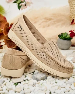 Royalfashion Ażurowe mokasyny damskie Nafis