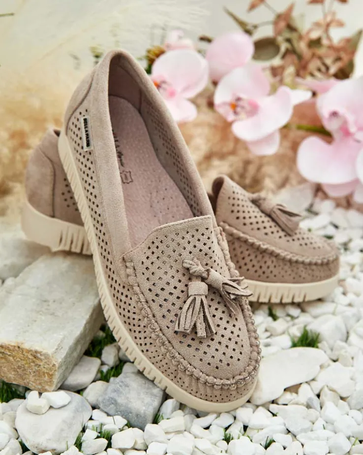 Royalfashion Ażurowe mokasyny damskie Molaffa