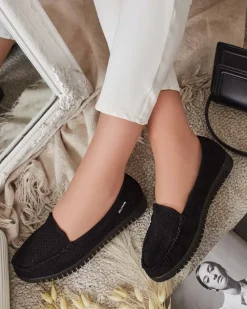 Royalfashion Ażurowe mokasyny damskie Nafis