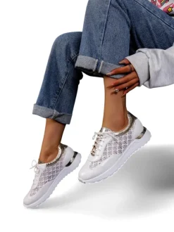 Royalfashion Ażurowe sneakersy damskie Ellos