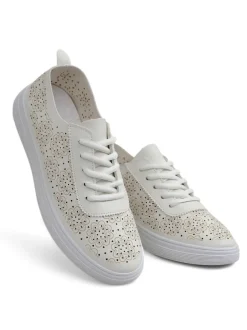 Royalfashion Ażurowe sportowe buty damskie z printem Fennie