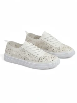 Royalfashion Ażurowe sportowe buty damskie z printem Fennie