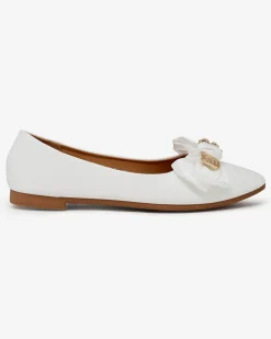 Royalfashion Baleriny damskie w szpic z kokardką Retripo