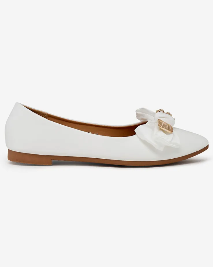 Royalfashion Baleriny damskie w szpic z kokardką Retripo