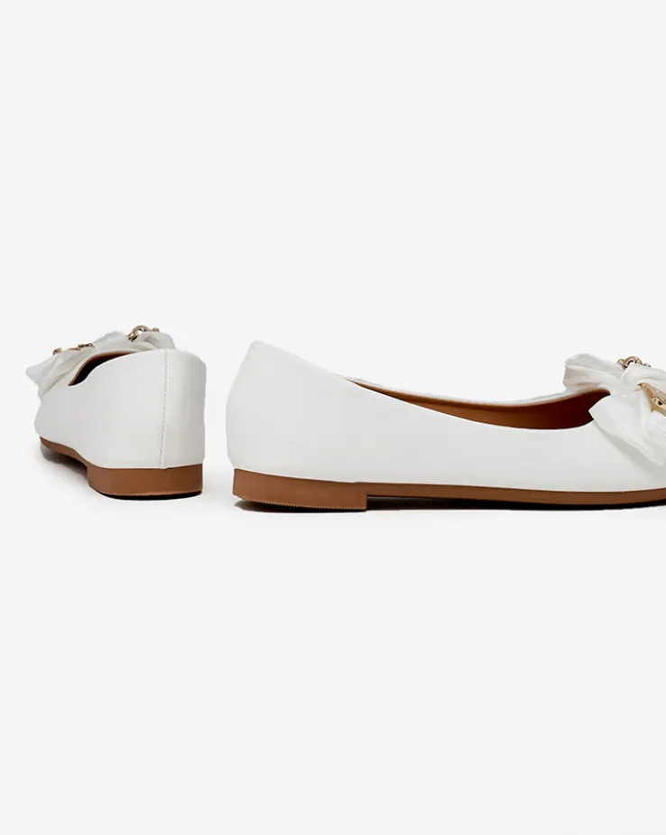 Royalfashion Baleriny damskie w szpic z kokardką Retripo