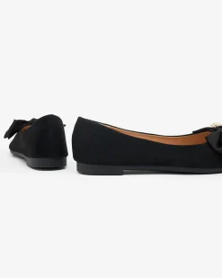 Royalfashion Baleriny damskie w szpic z kokardką Retripo