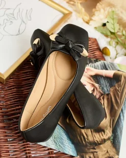 Royalfashion Baleriny damskie z kokardką Fittco