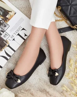 Royalfashion Baleriny damskie z kokardką Fittco