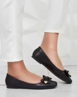 Royalfashion Baleriny damskie z kokardką Fittco