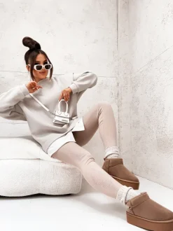 Royalfashion Bawełniana bluza damska z odpinanym dołem