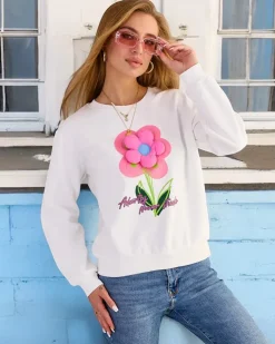 Royalfashion Bawełniana cienka bluza damska z printem