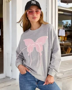 Royalfashion Bawełniana cienka bluza damska z printem