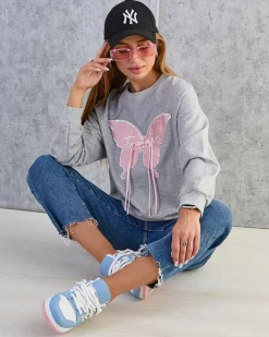 Royalfashion Bawełniana cienka bluza damska z printem