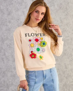 Royalfashion Bawełniana cienka bluza damska z printem