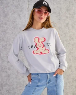 Royalfashion Bawełniana cienka bluza damska z printem