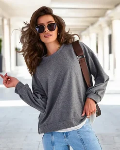 Royalfashion Bawełniana cienka bluza damska