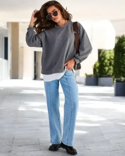 Royalfashion Bawełniana cienka bluza damska