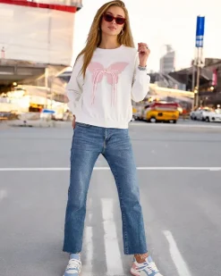 Royalfashion Bawełniana cienka bluza damska z printem