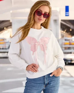 Royalfashion Bawełniana cienka bluza damska z printem