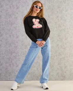 Royalfashion Bawełniana cienka bluza damska z printem