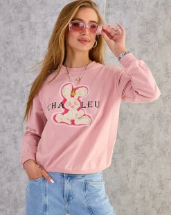 Royalfashion Bawełniana cienka bluza damska z printem