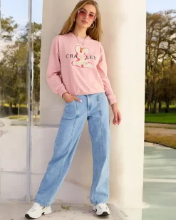 Royalfashion Bawełniana cienka bluza damska z printem