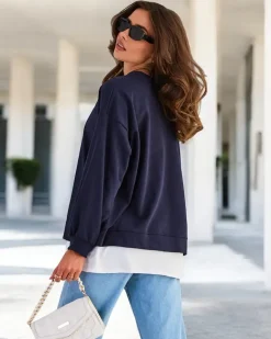 Royalfashion Bawełniana cienka bluza damska