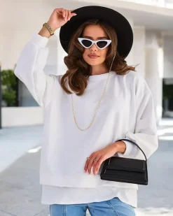 Royalfashion Bawełniana cienka bluza damska