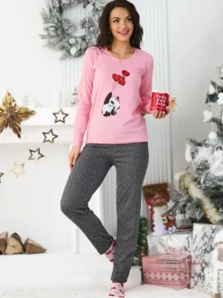 Royalfashion Bawełniana damska 2-częściowa piżama