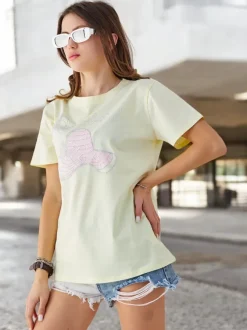 Royalfashion Bawełniana damska bluzka z nadrukiem