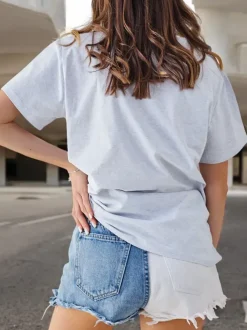 Royalfashion Bawełniana damska bluzka z nadrukiem