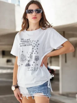 Royalfashion Bawełniana damska bluzka z napisem