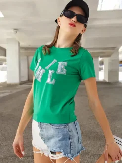 Royalfashion Bawełniana damska bluzka z napisem